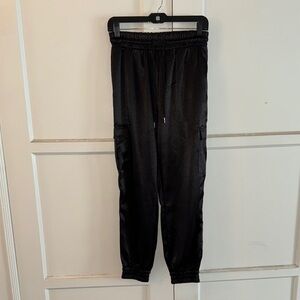 Satin Black Jogger Pants